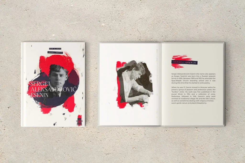 Sergej Esenin — poetry book cover and interior