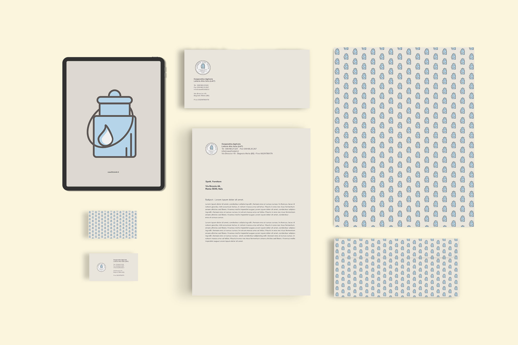 Latteria Alta Italia logo design