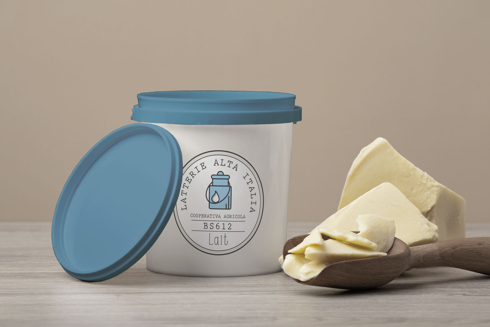 Latteria Alta Italia logo applications