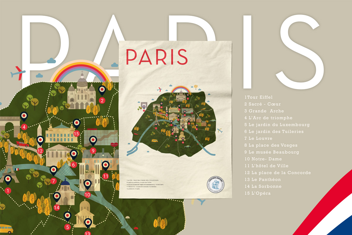 Illustrated Maps — C'est La Classe!
