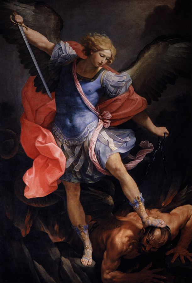 Guido Reni, Saint Michael Defeats Satan, 1636 — iconographic reference